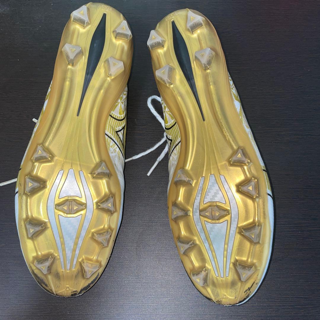 ミズノアルファ Elite p1ga246250 ホワイト×プリズムゴールド