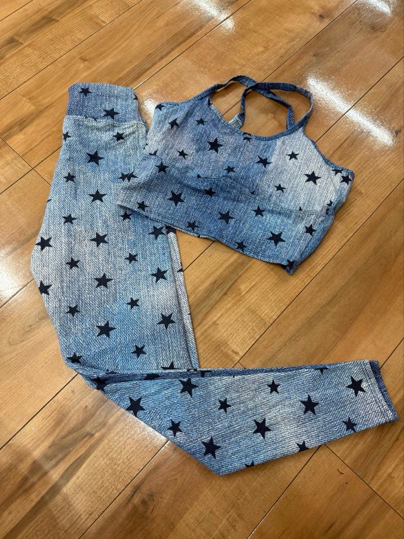 美品 Linda Works リンダワークス⭐︎スター⭐︎ヨガウェア 上下セットM