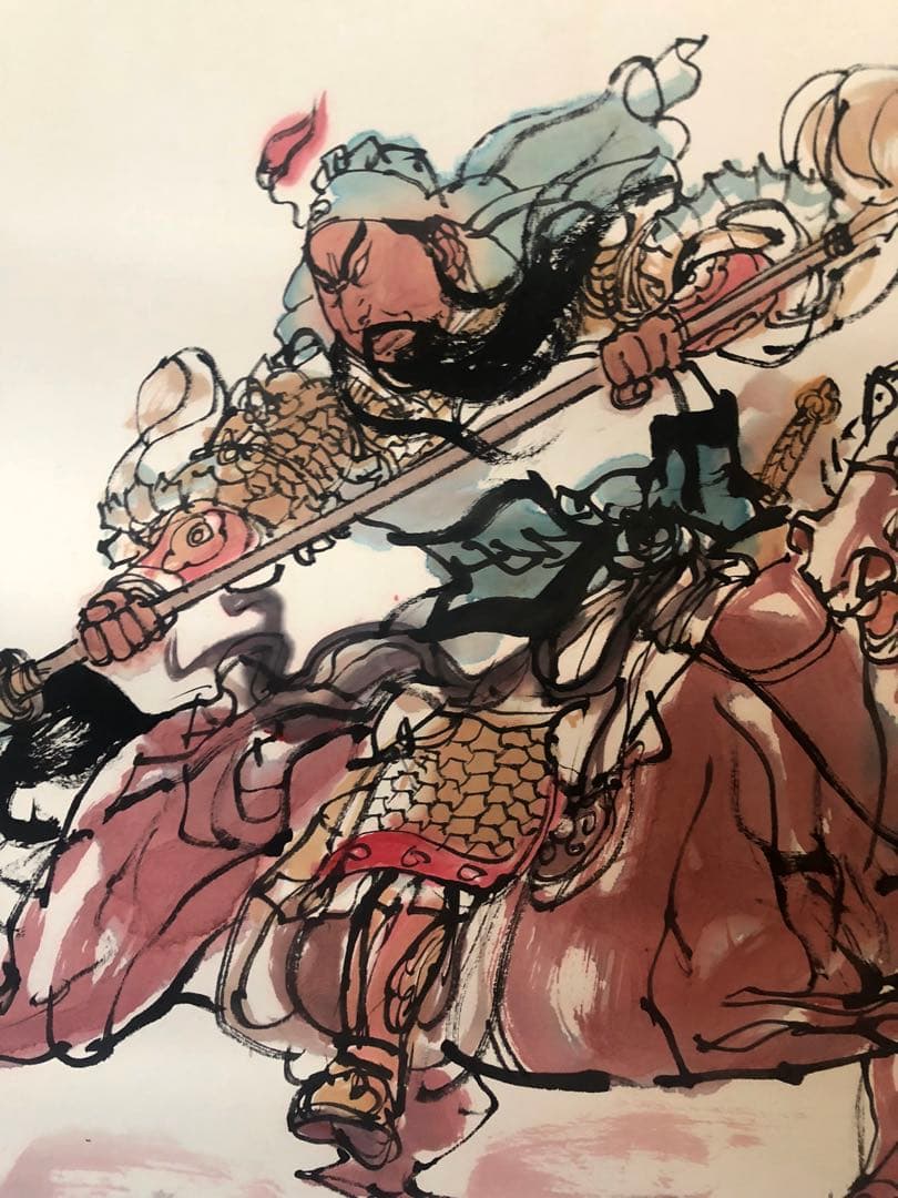 関羽 関公 赤兎馬 人物中国画 三国志の人物 歴史　水墨画