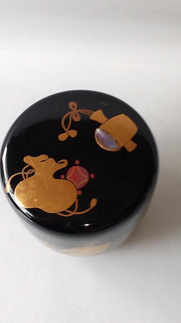 出口順慶 作 宝尽し 中棗 棗 共箱 蒔絵 螺鈿細工 漆器 漆芸 茶道具 新品