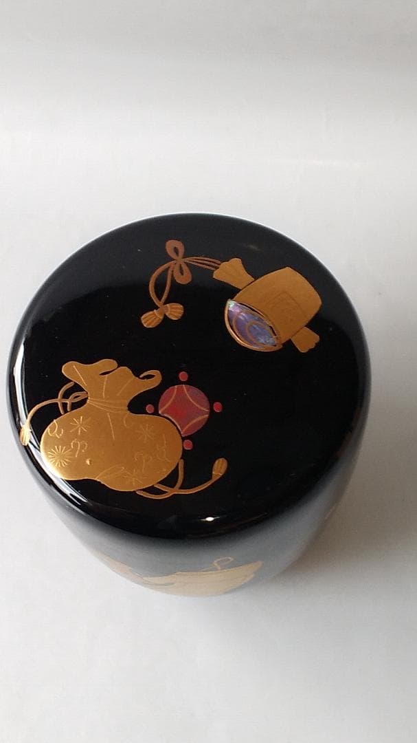 出口順慶 作 宝尽し 中棗 棗 共箱 蒔絵 螺鈿細工 漆器 漆芸 茶道具 新品