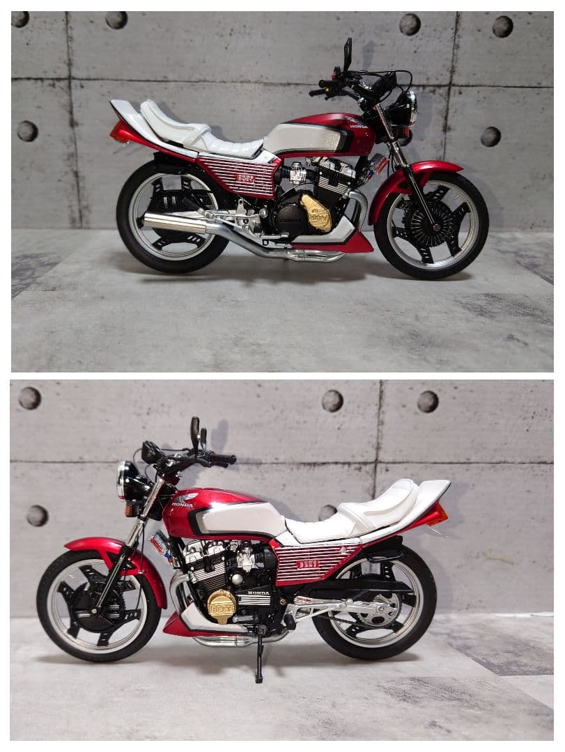 1/12完成品CBX400F赤白 2型カスタム