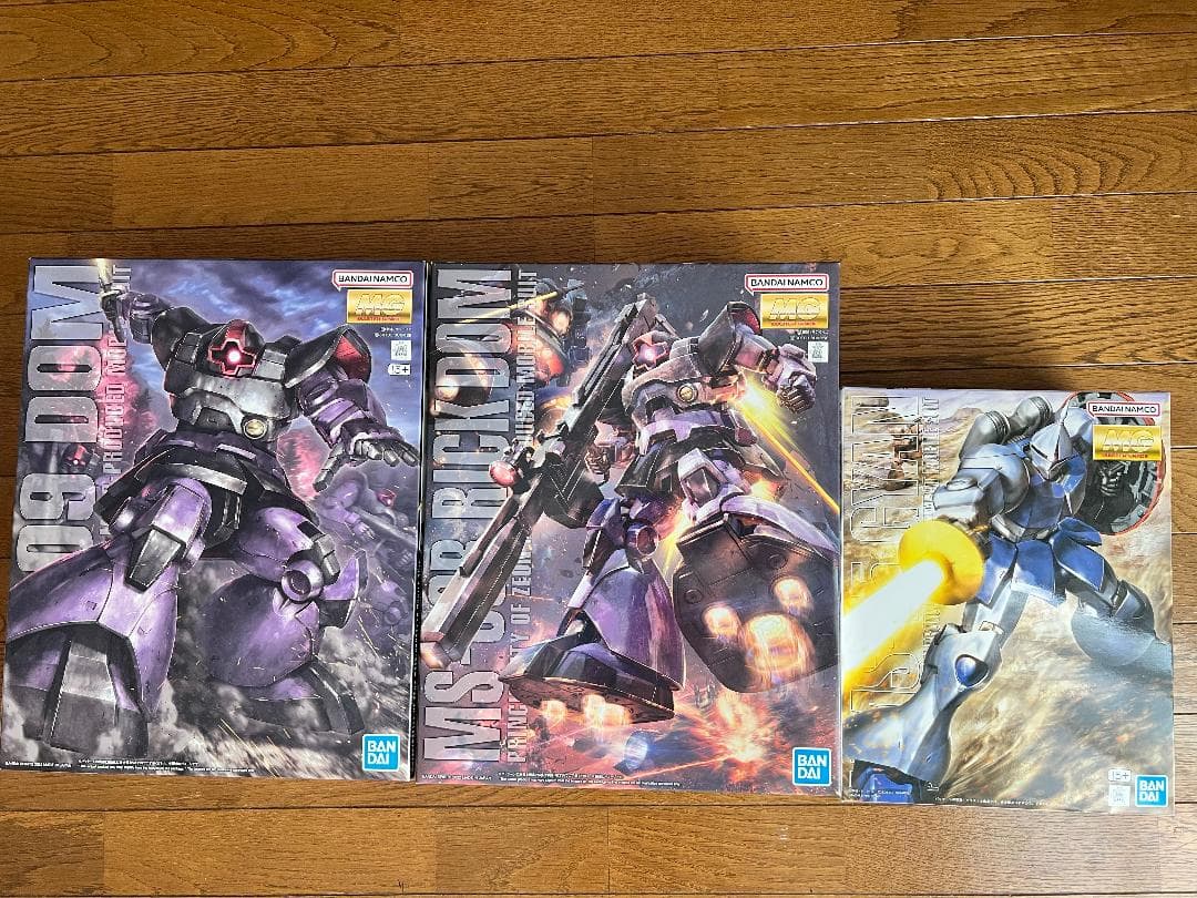 【新品未組立品】MGツィマッド（ト）社製MSセット（ドム、リックドム、ギャン）