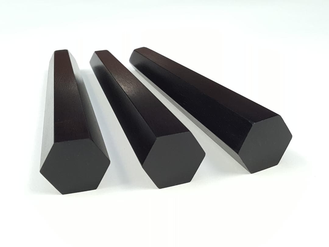 津軽三味線 糸巻 本黒檀 8分5厘 3本セット