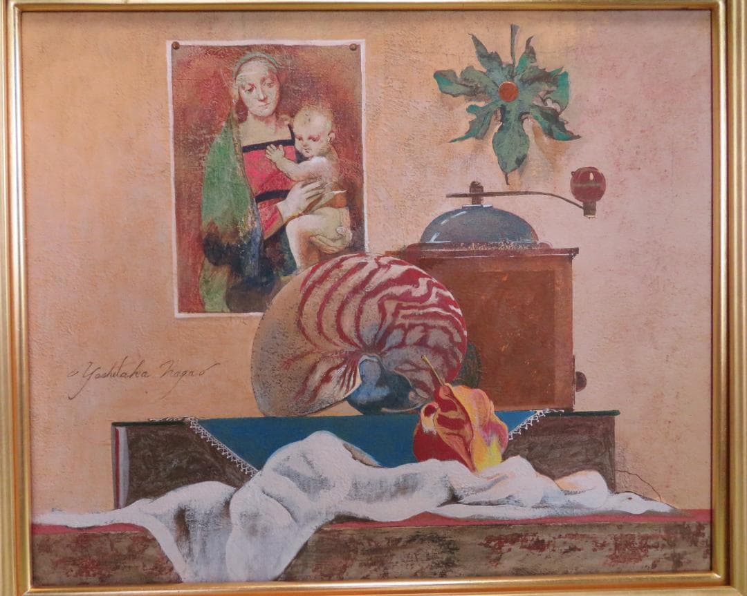 ◆　画家不明　「イコンのある風景（仮題）」　油彩　F8号 　◆