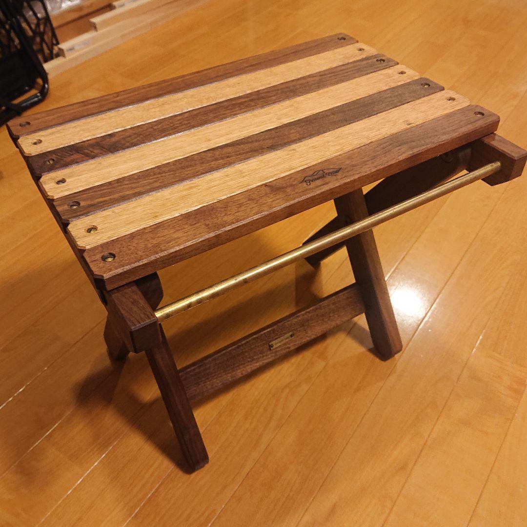 Ground Zero ウォルナット×真鍮 サイドテーブル 木琴テーブル