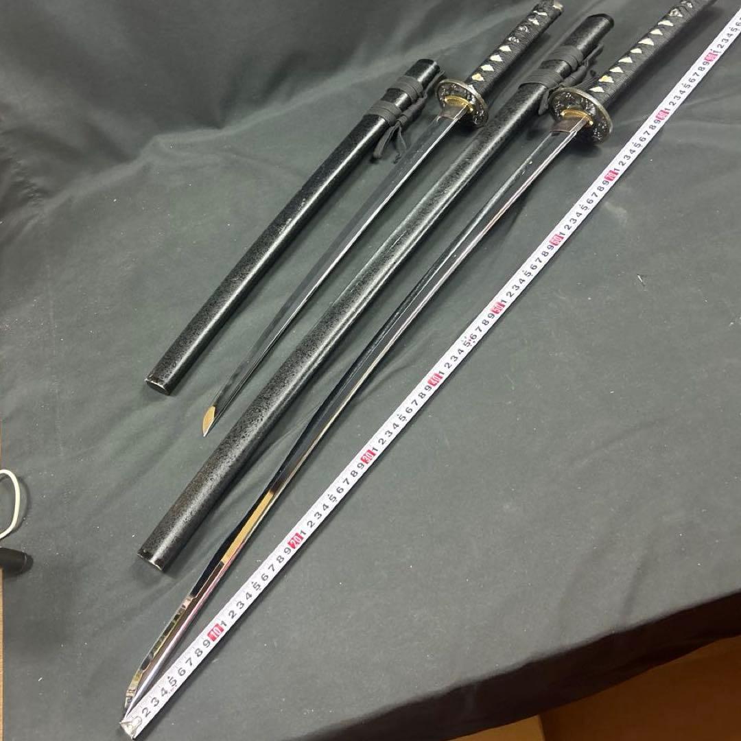 a*o様 波紋模様　居合刀2本セット　黒色鞘