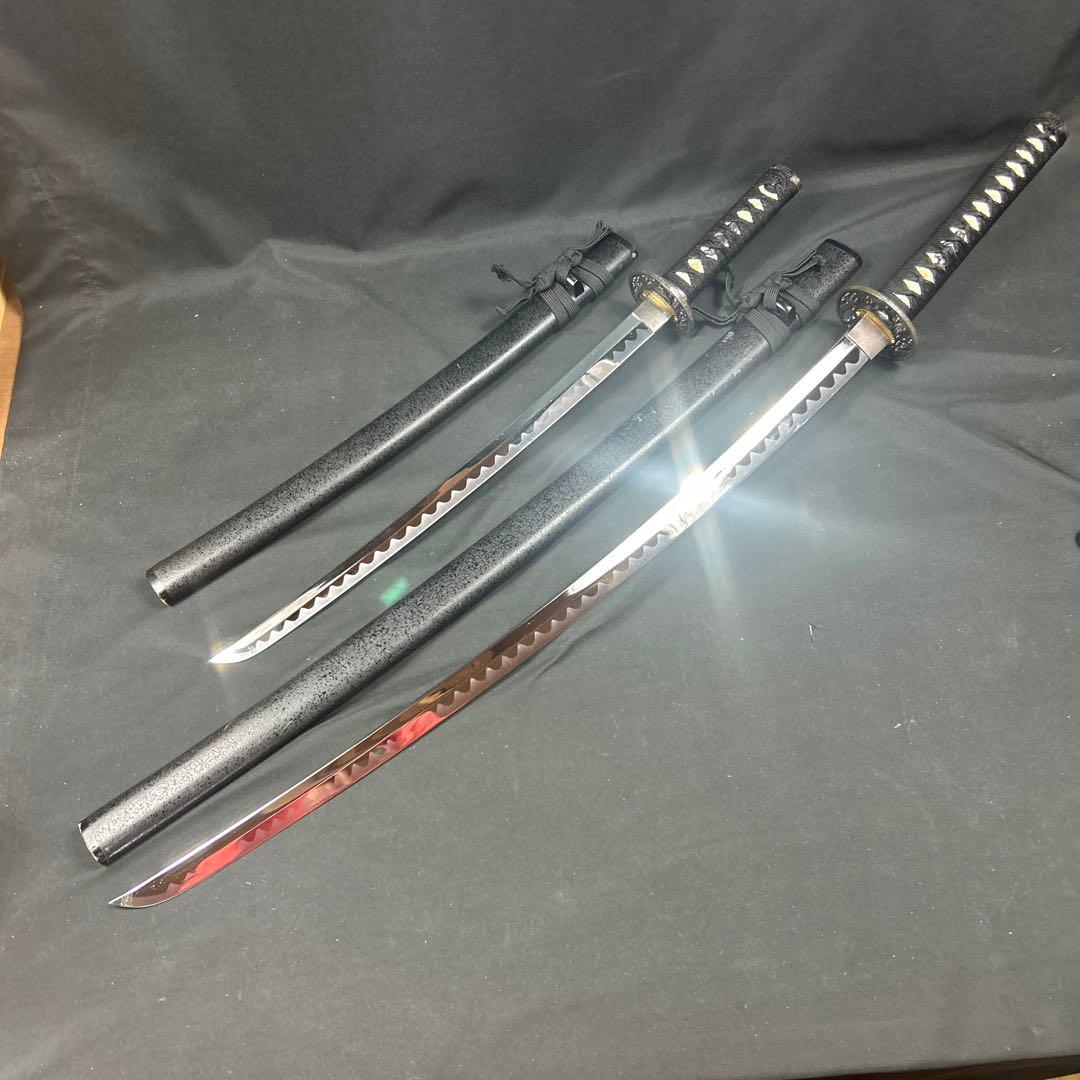 a*o様 波紋模様　居合刀2本セット　黒色鞘