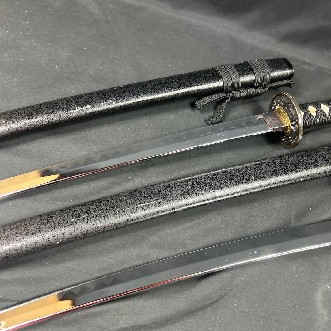 a*o様 波紋模様　居合刀2本セット　黒色鞘