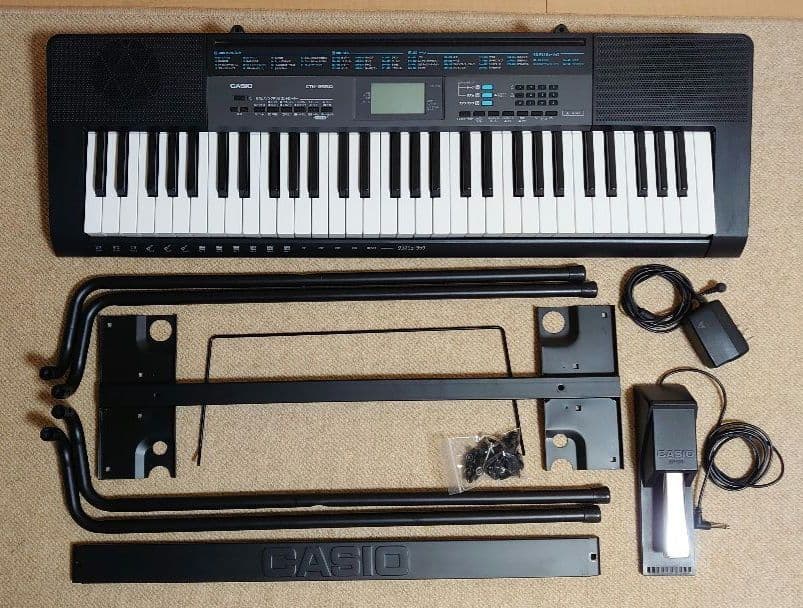 CASIO 61鍵盤 電子キーボード CTK-2550、ペダル、スタンドセット