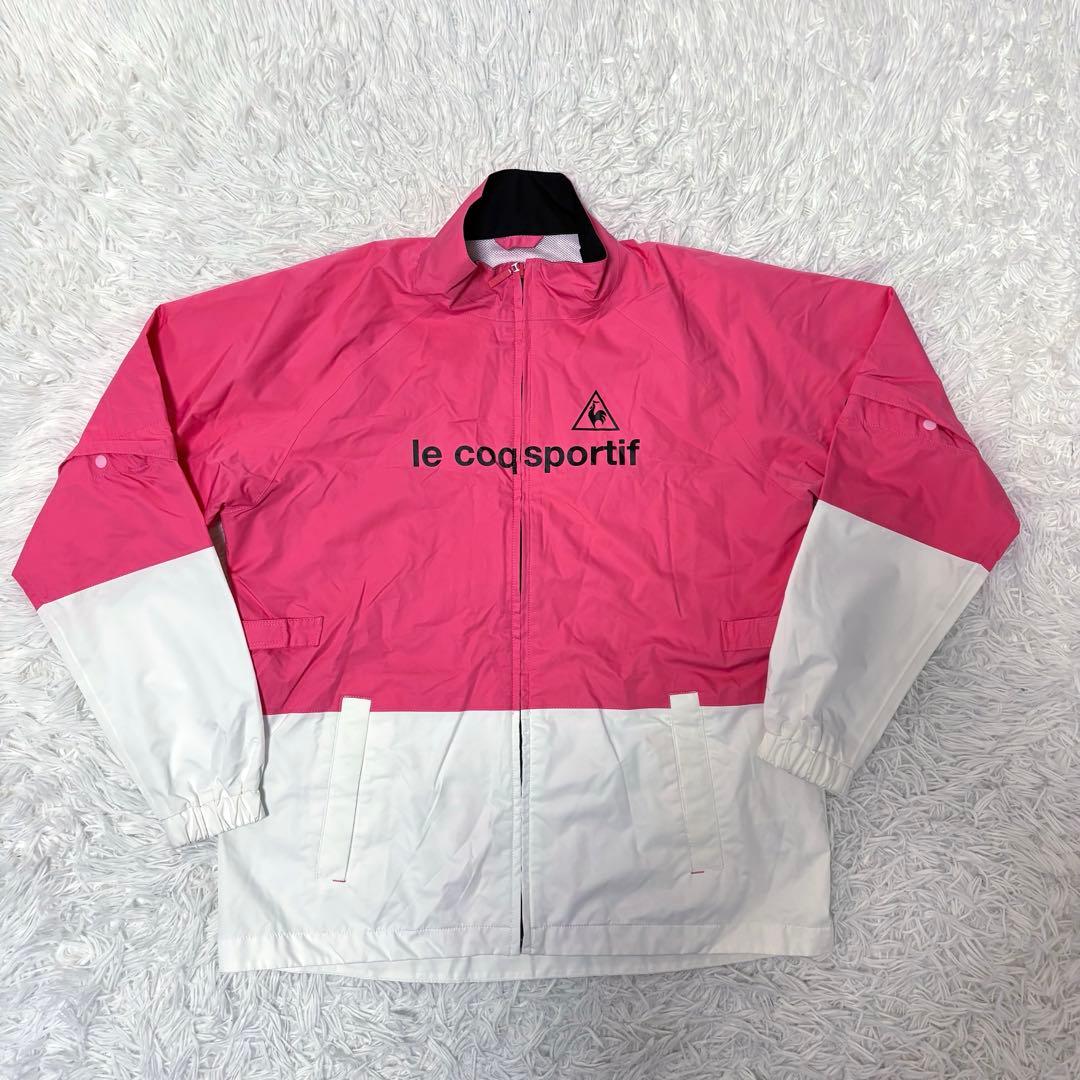 ルコックゴルフ レインウェア セットアップ ピンク 防水 ゴルフウェア