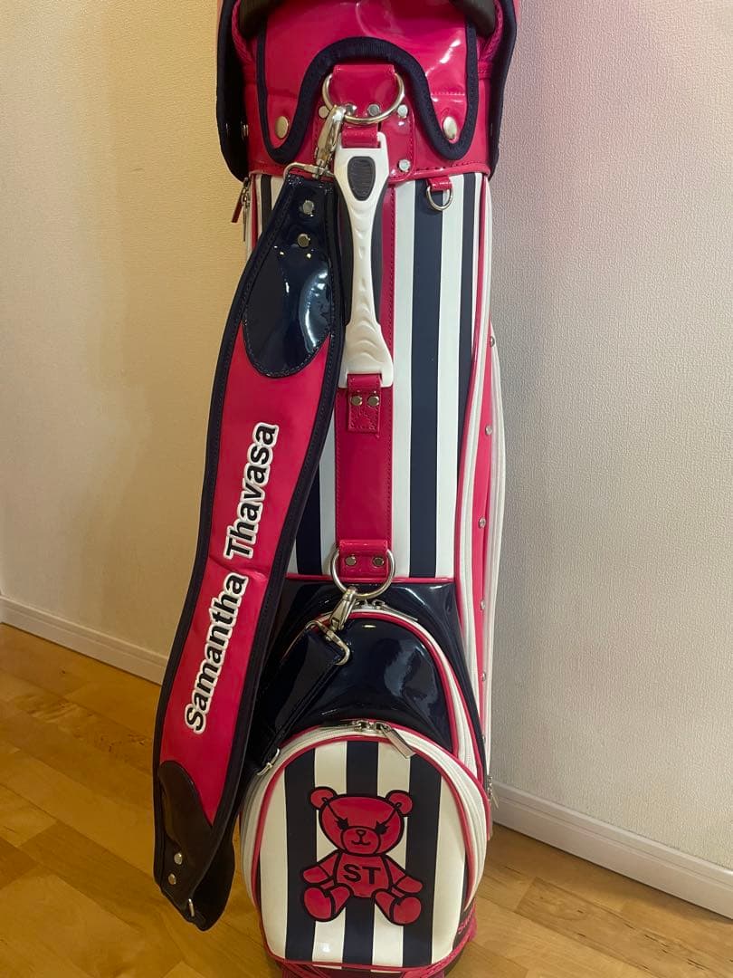 サマンサタバサ 限定　レア　エナメル　キャディバッグ　ネイビー 新品