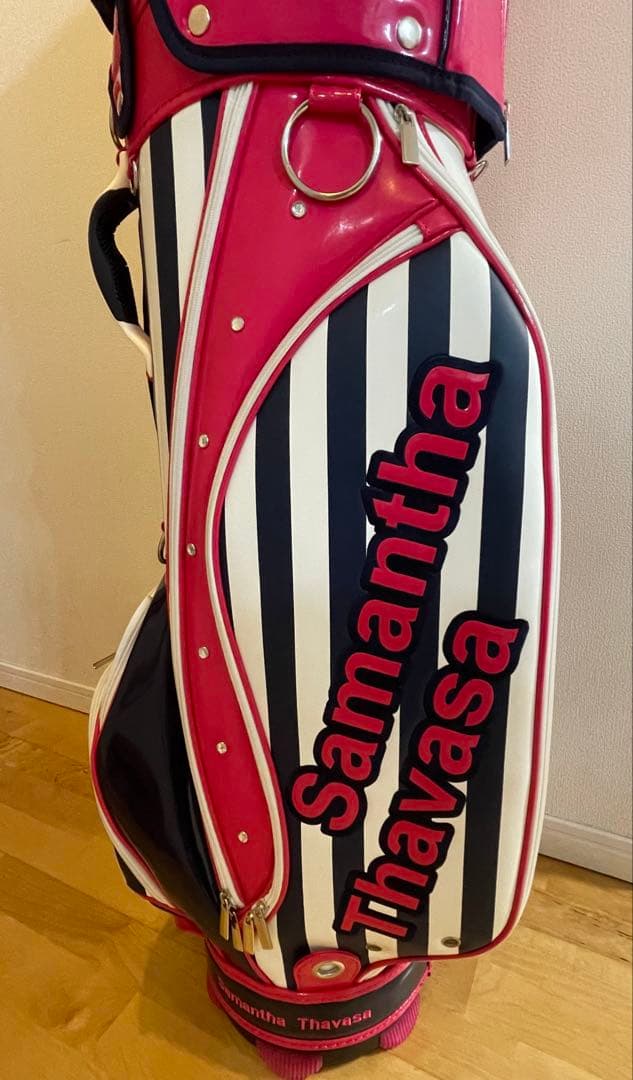 サマンサタバサ 限定　レア　エナメル　キャディバッグ　ネイビー 新品