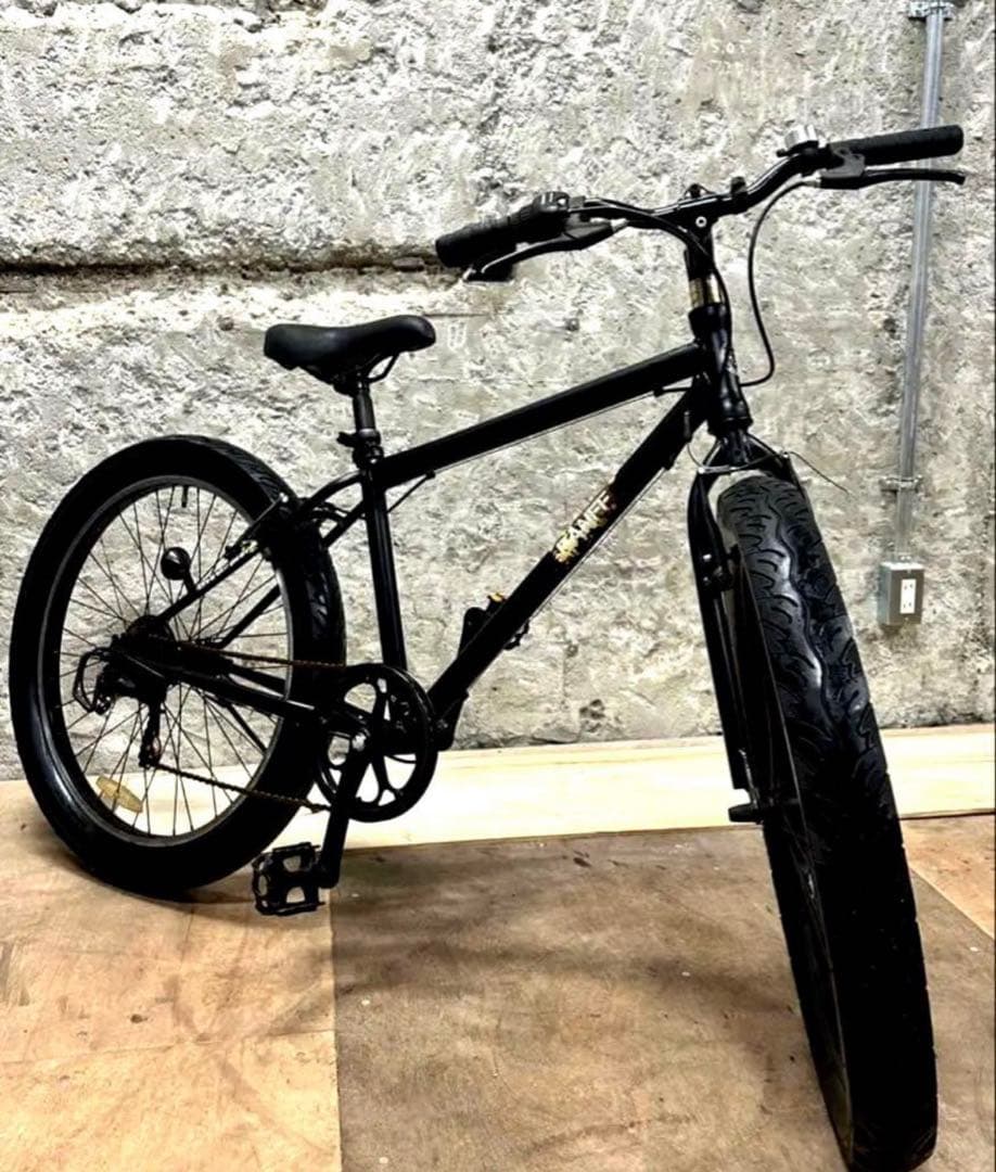 ビーチクルーザー ブラック 26インチ 変速 ファットバイク