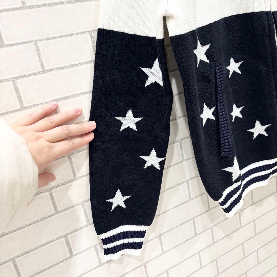 パーリーゲイツ　パーカー　ニット　星柄