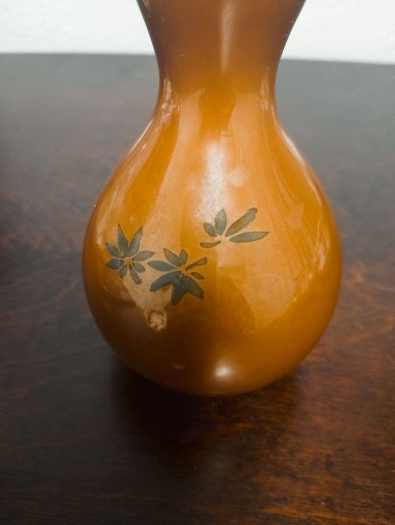 明治工芸品　瀬戸焼　川本桝吉　瓢箪花瓶　里帰り