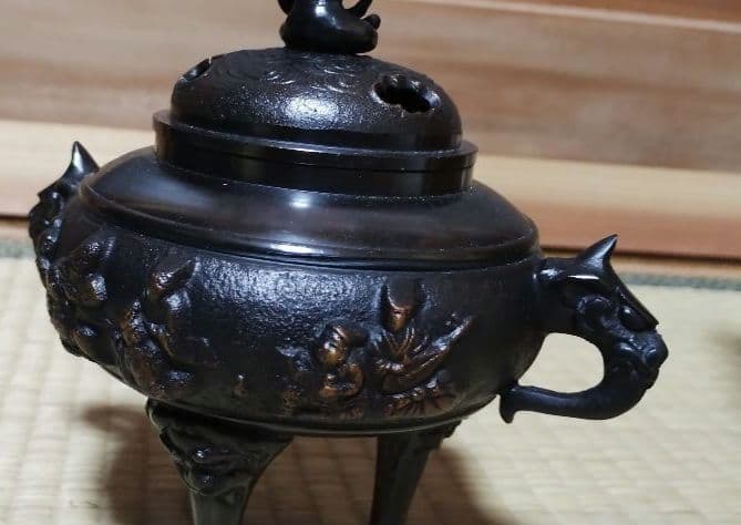 [新品未使用]香炉　村田宏　高岡銅器　七福神　桐箱入り 　村田宏作/香炉