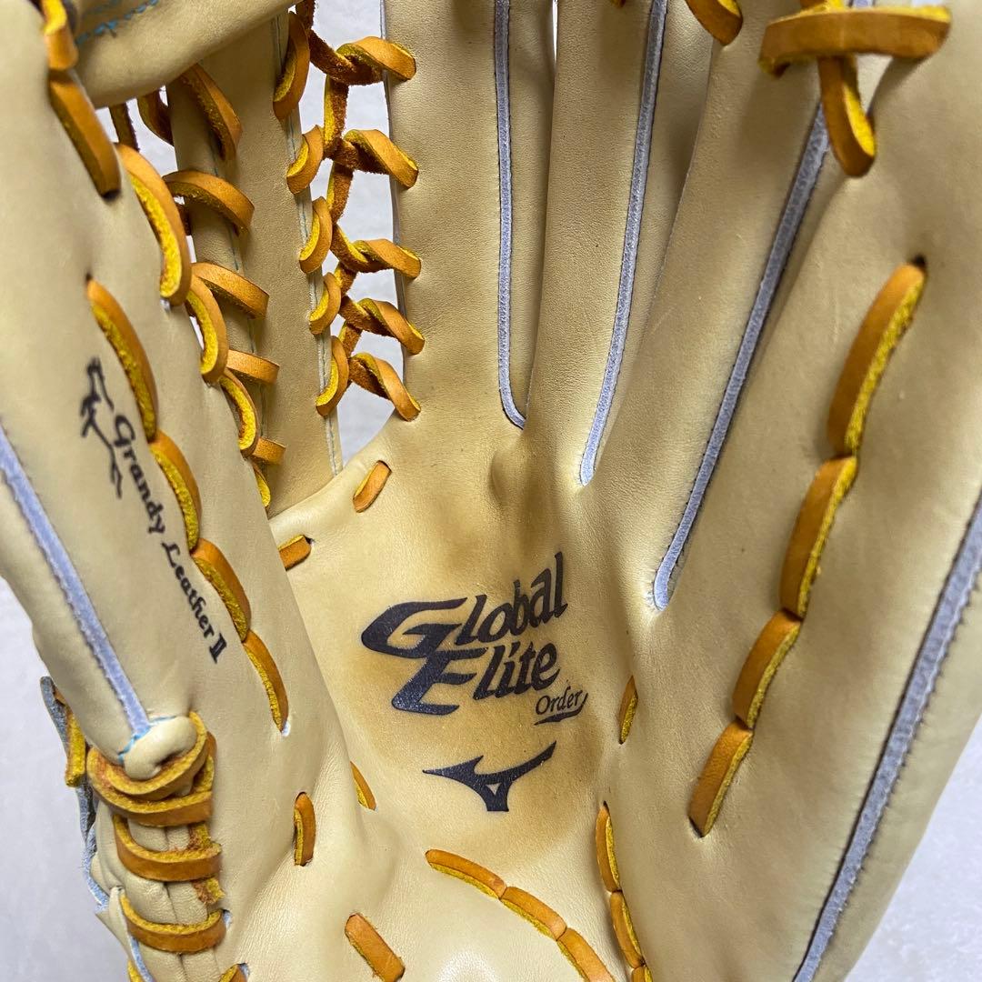 ミズノ　グローバルエリート　ダイバーシティブルー　硬式　グローブ　耕作印