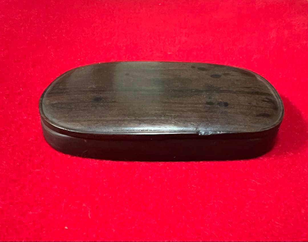 中國美術 古玩 蟹紋樣彫刻 硯 唐木 書道具 横行千里