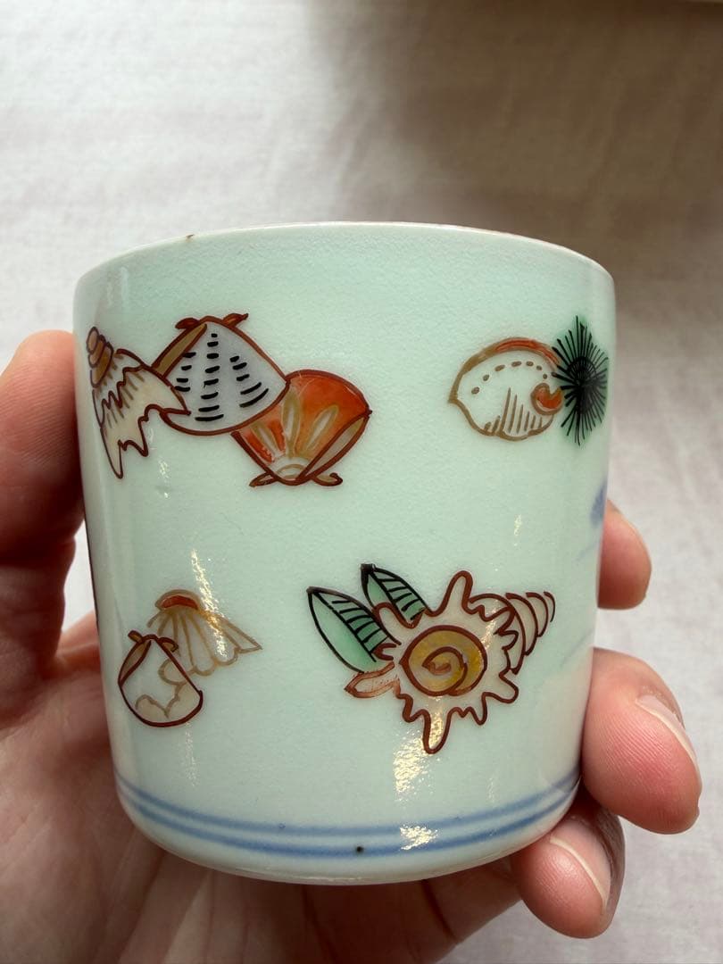 蕎麦猪口　アンティーク　貝柄重箱