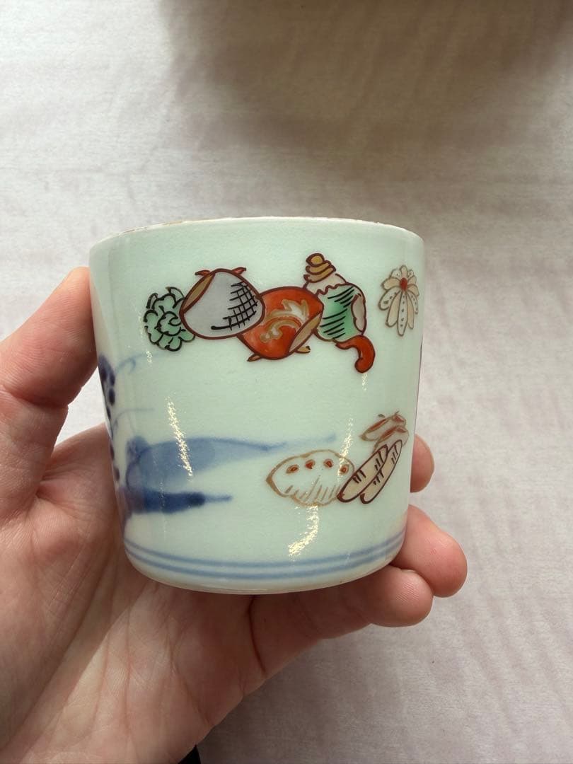 蕎麦猪口　アンティーク　貝柄重箱