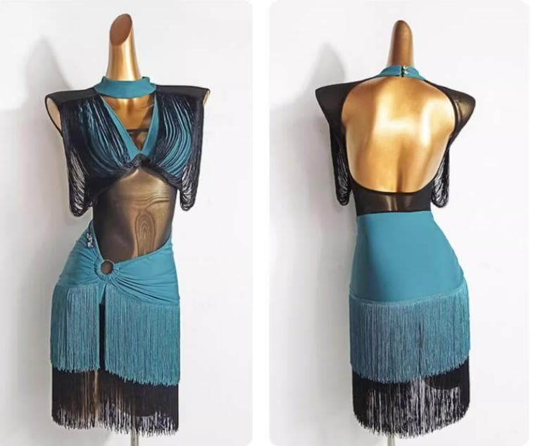 新品 社交ダンス衣装　ラテンワンピースドレス　オーダーメイド