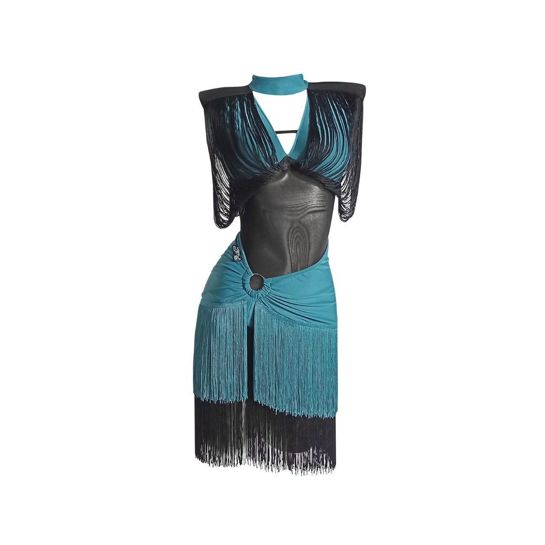 新品 社交ダンス衣装　ラテンワンピースドレス　オーダーメイド