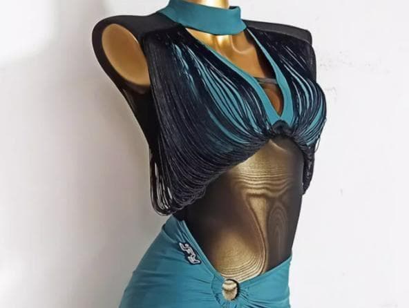 新品 社交ダンス衣装　ラテンワンピースドレス　オーダーメイド