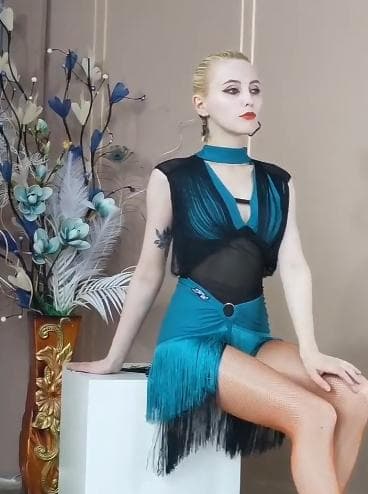 新品 社交ダンス衣装　ラテンワンピースドレス　オーダーメイド