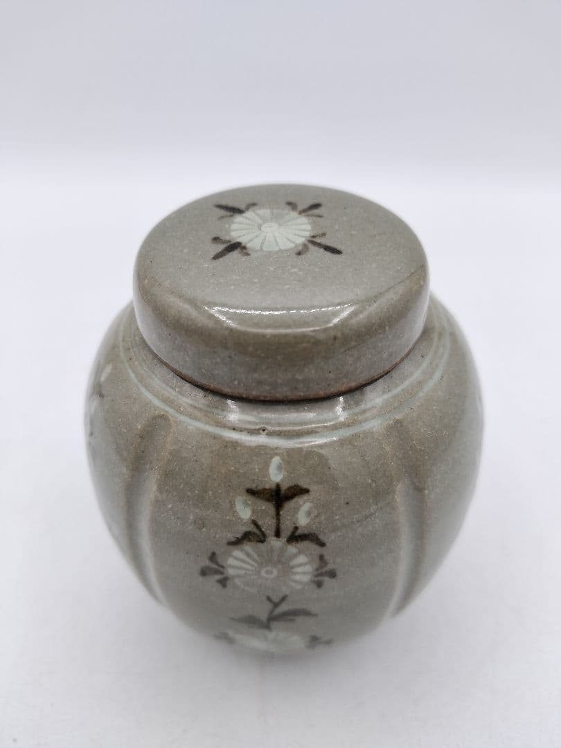 c724 煎茶　茶入 今岡妙見 茶道具 古物