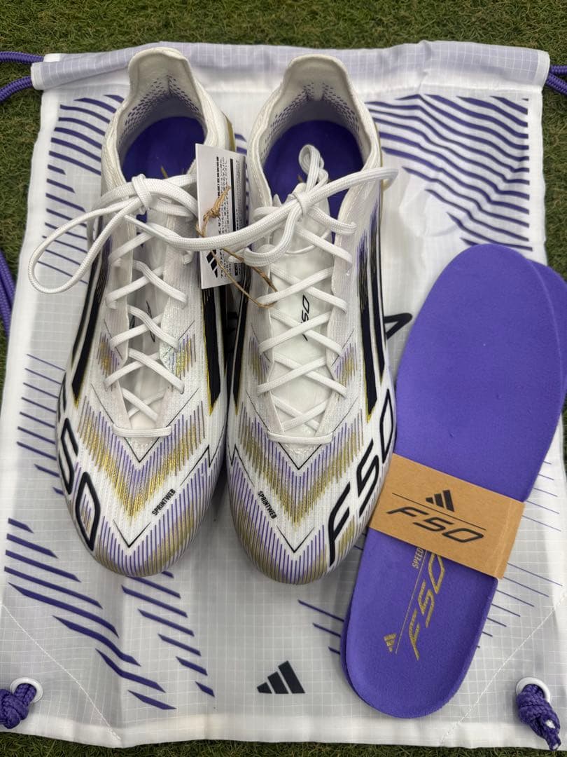 サッカースパイク⚽️adidas F50 ELITE ホワイト/パープル/ブラック