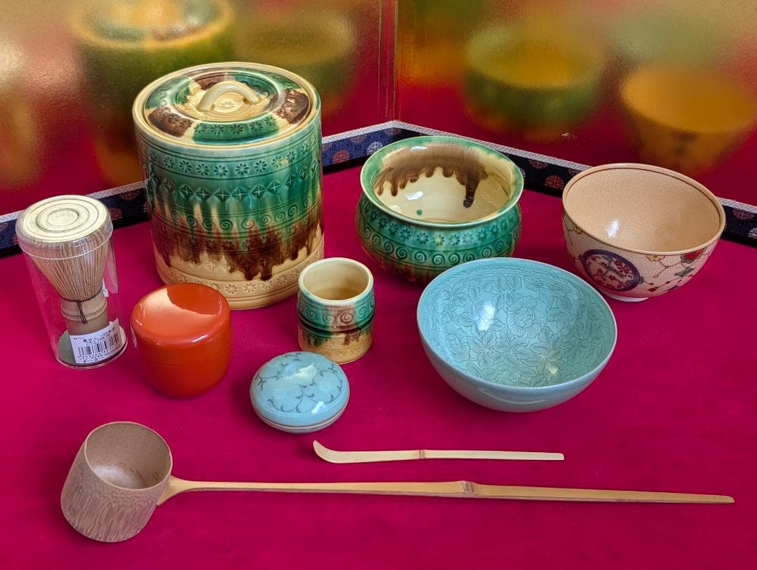 茶道具　茶碗　一式　瑞豊　藤山　東谷　高麗青磁