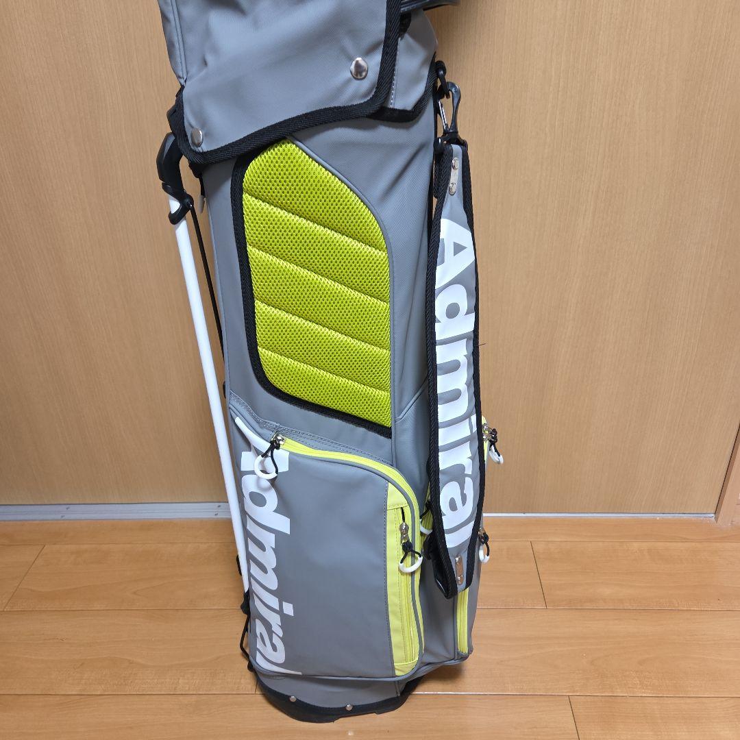 Admiral キャディバッグ グレー/ライムグリーン