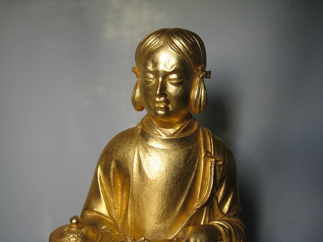 本金箔ブロンズ製　聖徳太子像十六歳孝養像　高村光雲　 四天王寺創建1400年記念