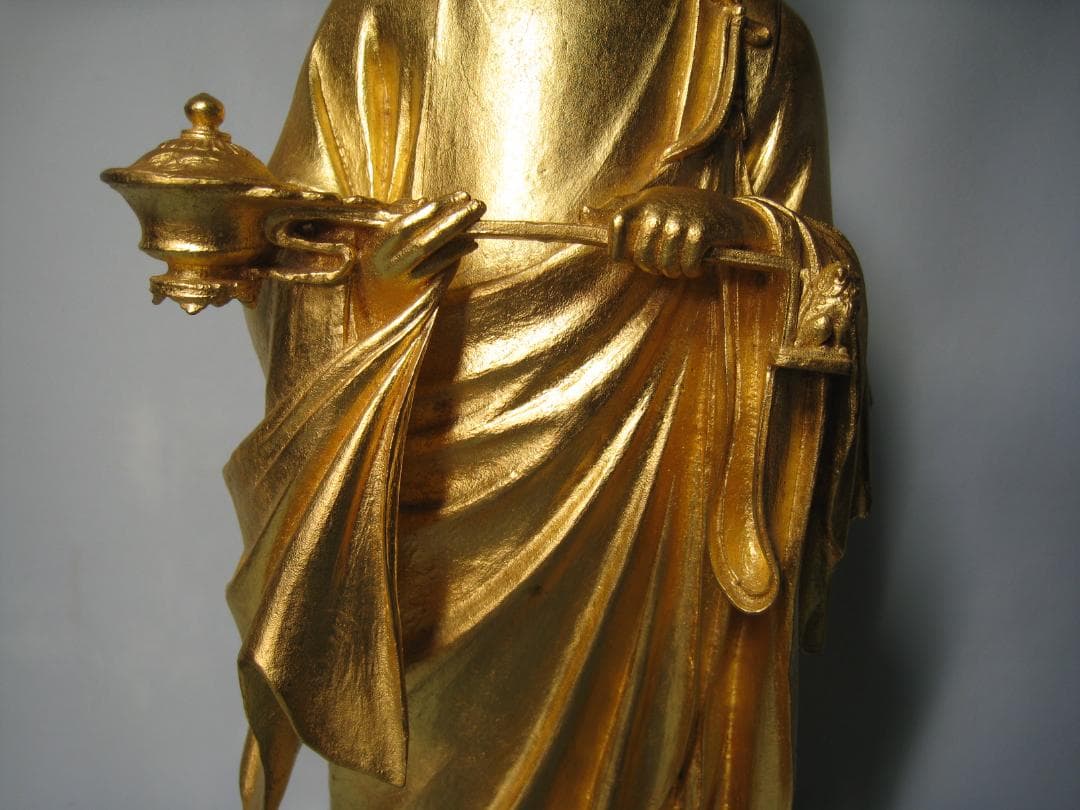 本金箔ブロンズ製　聖徳太子像十六歳孝養像　高村光雲　 四天王寺創建1400年記念