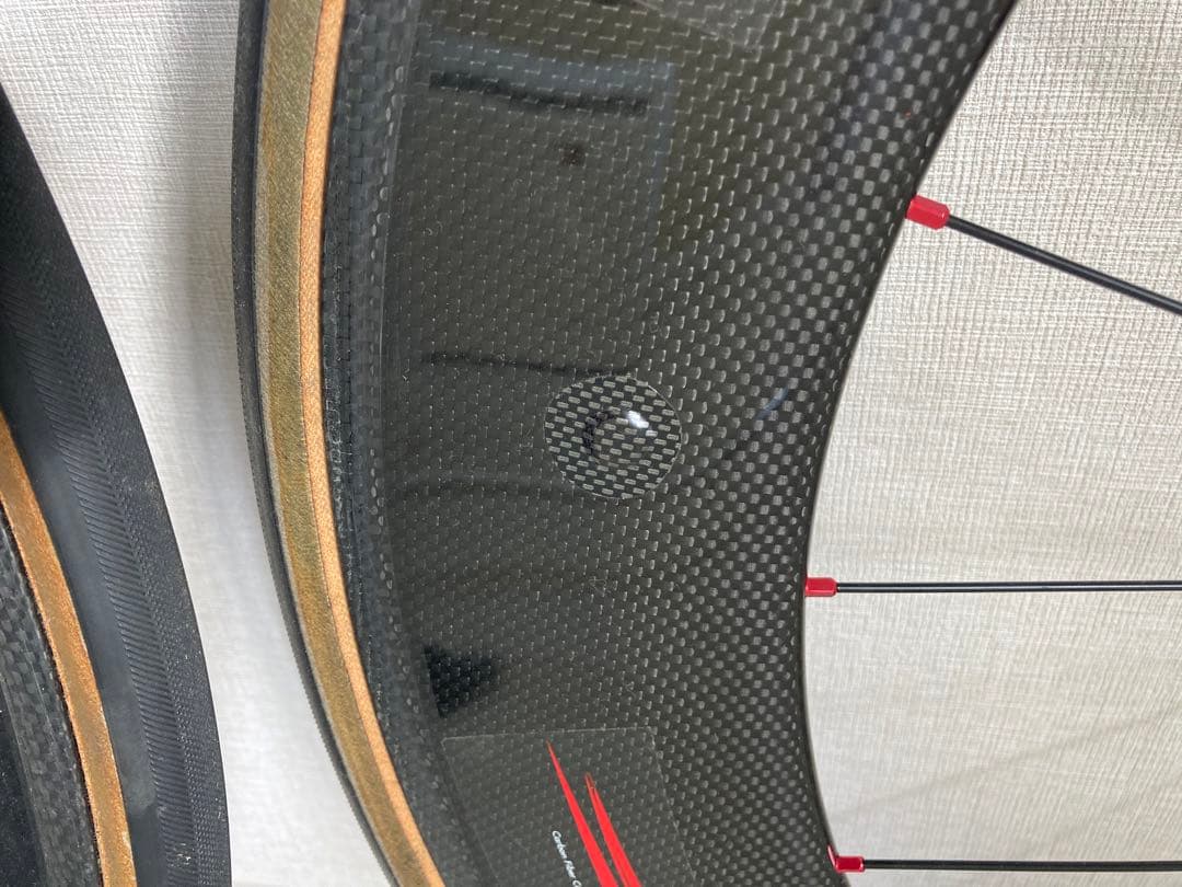 80mmカーボンディープリムホイール 前後