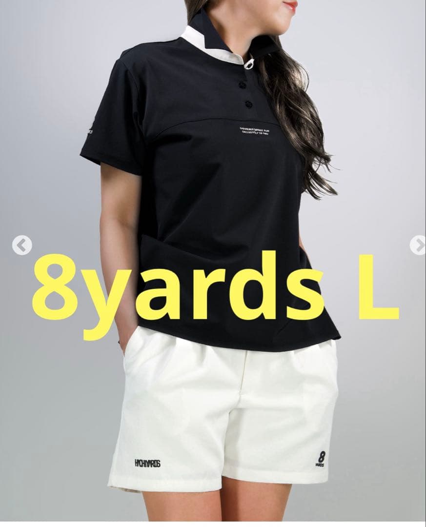 ハチヤーズ　ポロシャツ　レディースＬ　ブラック新品