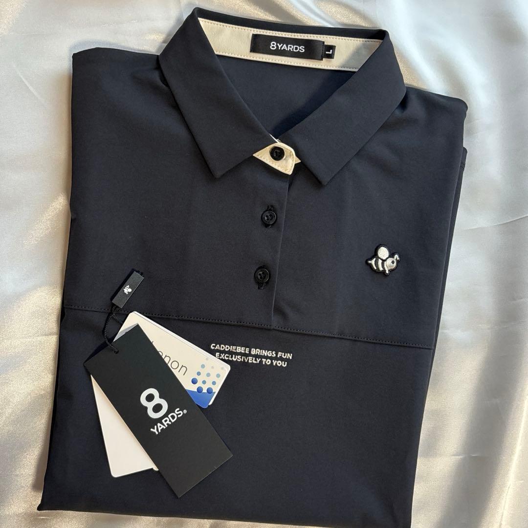 ハチヤーズ　ポロシャツ　レディースＬ　ブラック新品