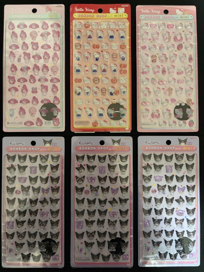 ボンボンドロップシール　はぴだんぶい　サンリオ　ミニ　正規品　 6セットおまけ付