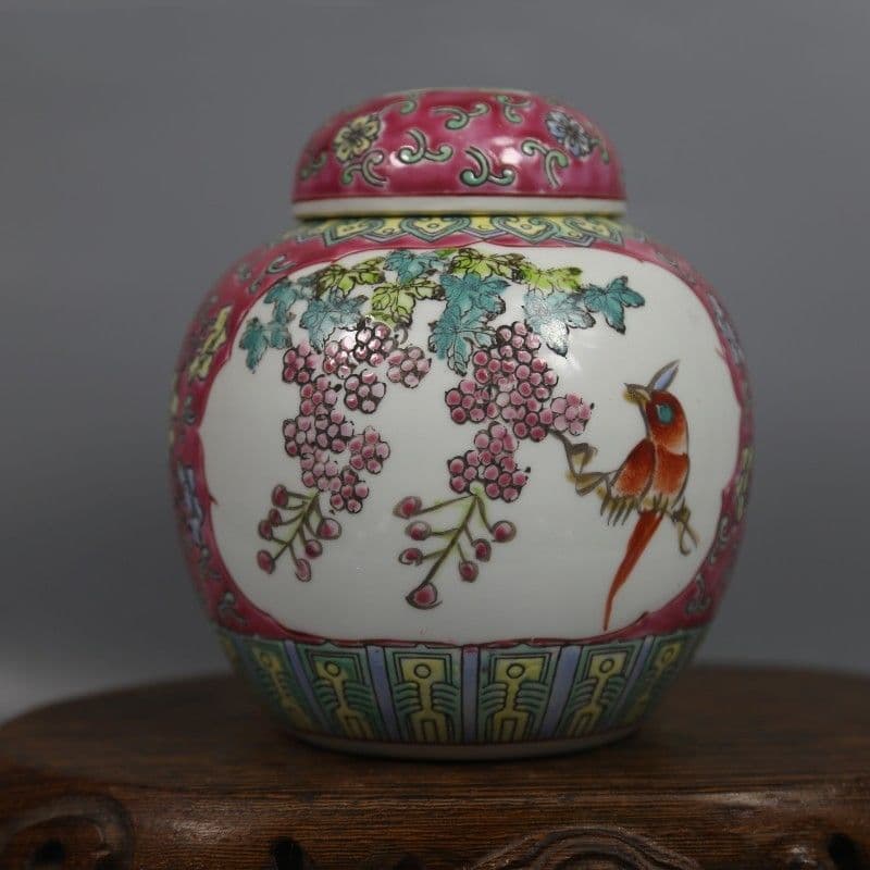 中国景徳鎮　振出　小壺　茶壺　茶入　棗　紅茶　ティー