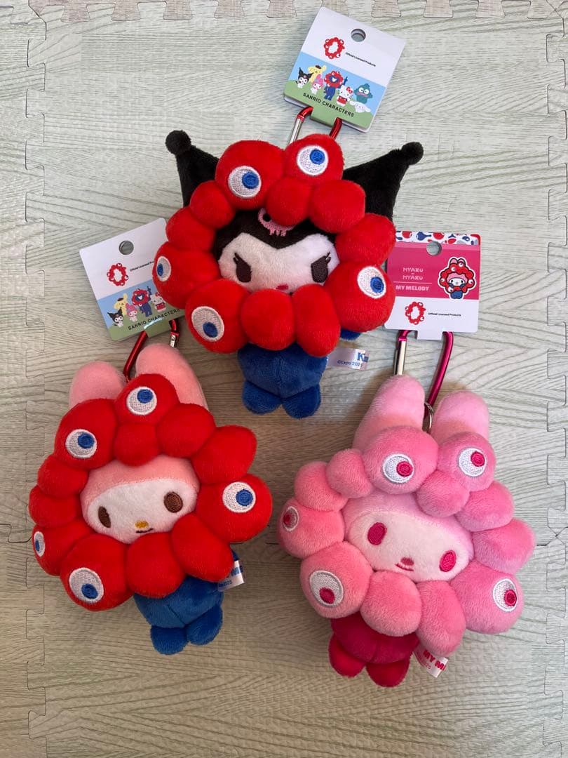サンリオミャクミャクなりきりぬいぐるみ赤青BCクロミ×マイメロ・推しBCマイメロ