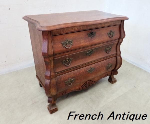 美品■フランスアンティーク■オーク材■フラップ扉■コモード/チェスト■獣脚■