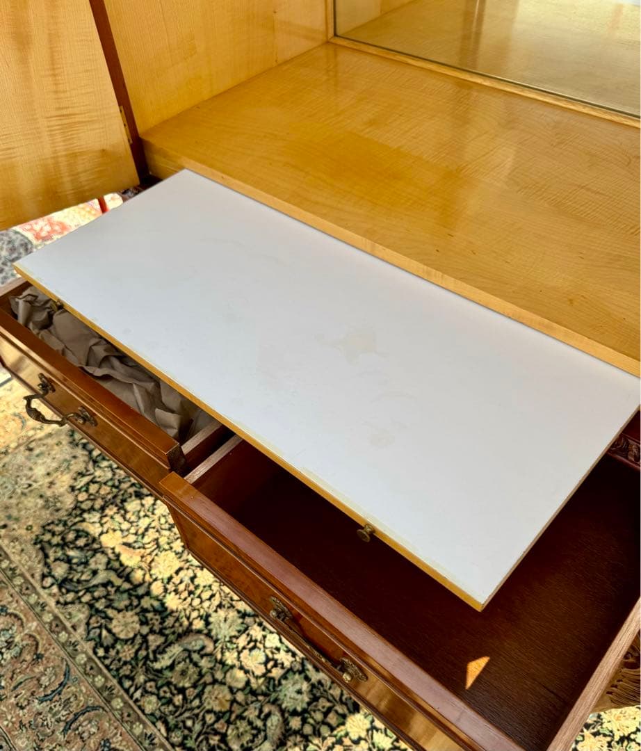 英国アンティーク カクテルキャビネット 1930年代 ウォルナット材 未使用保管