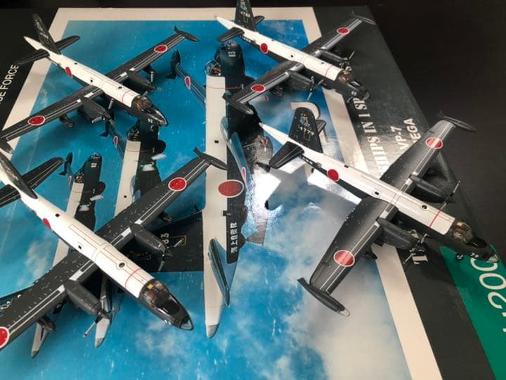 全日空商事 1/200 P-2J 海上自衛隊 第7航空隊 オメガ 4機セット