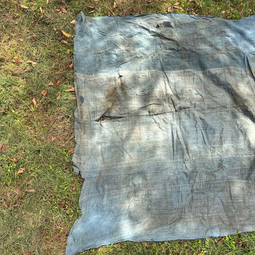 【蔵出し】藍染 BORO 古布 ボロ布 1555mm×1555 つぎはぎ　刺子