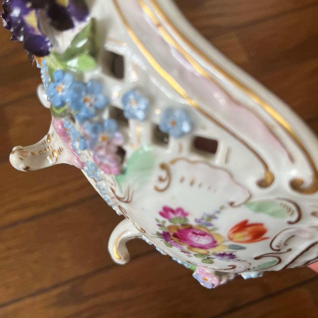 年末期間限定最終処分特価超レアドレスデン素敵菓子器　フルーツ盛りインテリア最上級