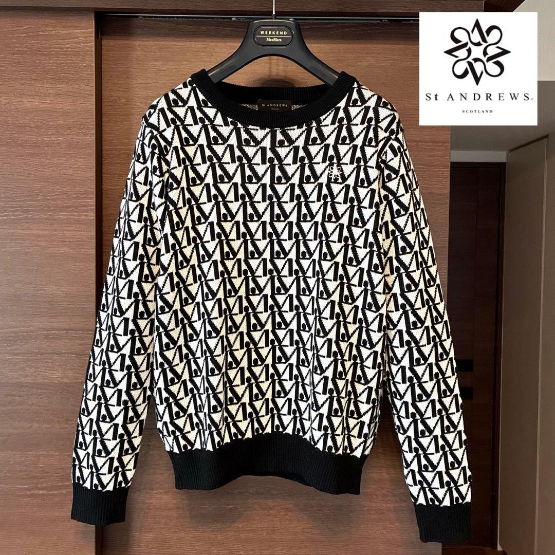 美品☆セントアンドリュース St ANDREWS 総柄ニットセーター『L』☆