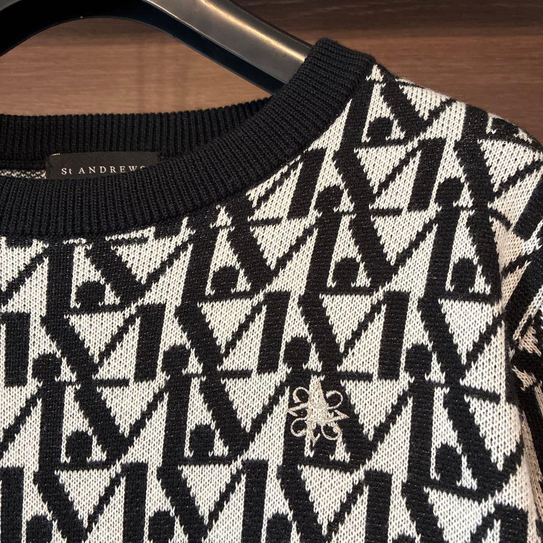 美品☆セントアンドリュース St ANDREWS 総柄ニットセーター『L』☆