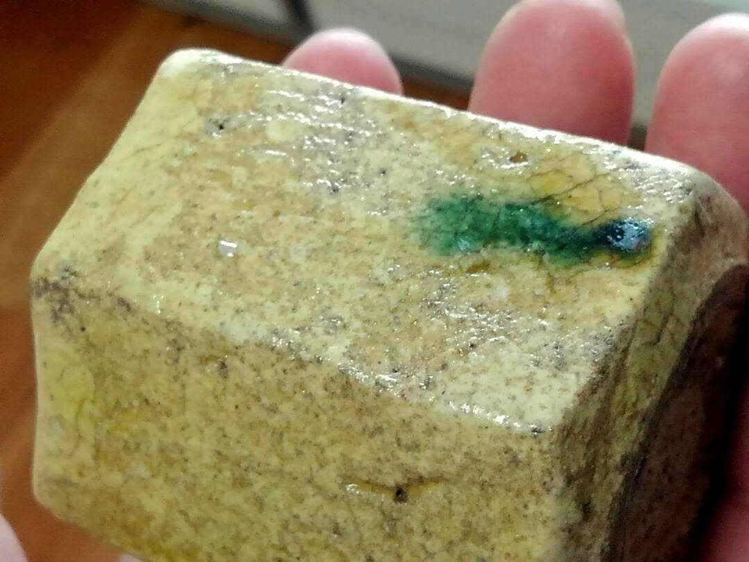 ♥美濃焼　黄瀬戸　六角盃　桐箱付き　ぐい飲み　ぐい吞み　骨董品