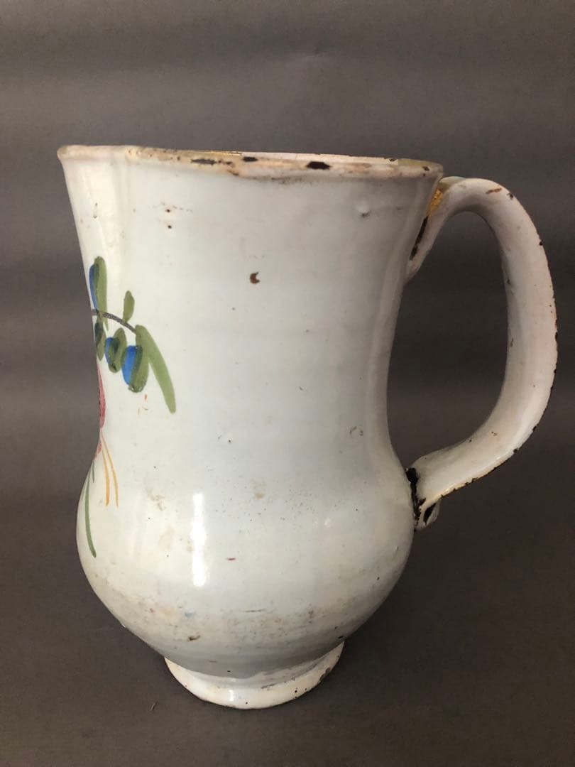 スペイン骨董　マニセス焼　水差し　アンティーク